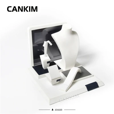 Cankim High Quality Wood Jewelry Display Fashion Earring Necklace and Ring Display for Sale